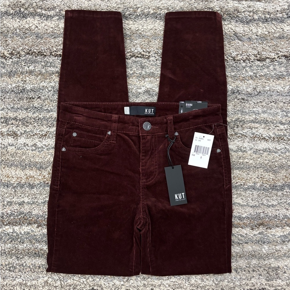 KUT From The Kloth Diana Skinny Corduroy Jeans Sz 0 NWT | KUT Skinny Jeans NEW -